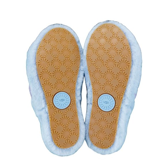 UGG Fluff Yeah Sling Back 1097169 Pink Blue Purple Women 7 Sandal Sheep Shoe New - Picture 10 of 11